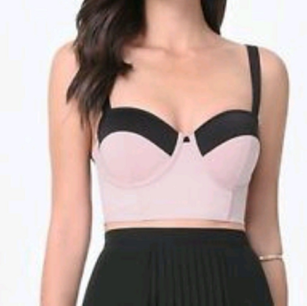 BEBE Zoie Color Blocked Bustier